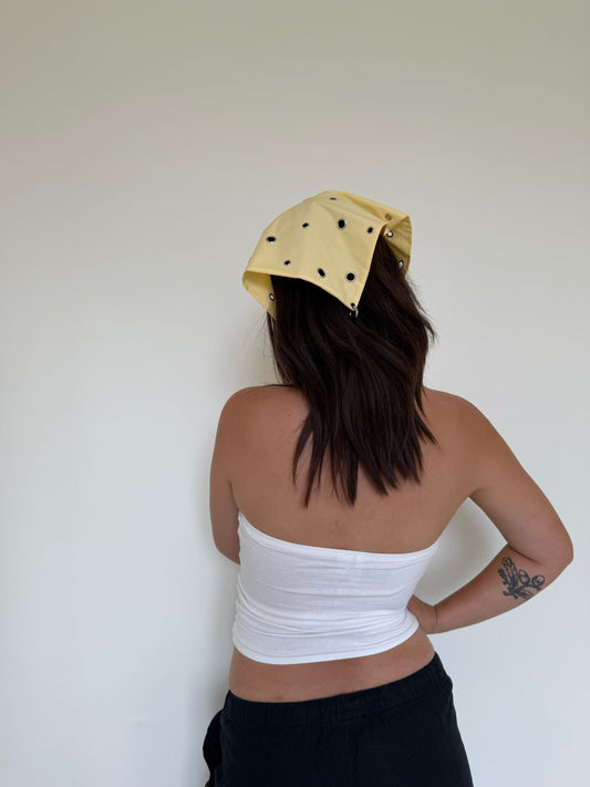 Lotus piercing headscarf yellow