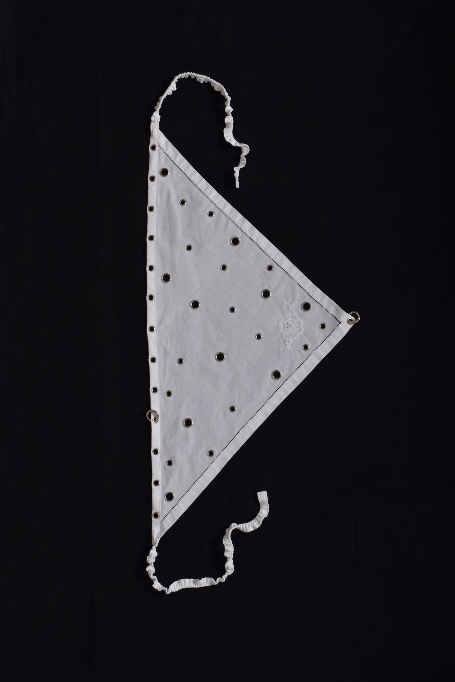 Lotus piercing headscarf French Vintage handkerchief (#1)