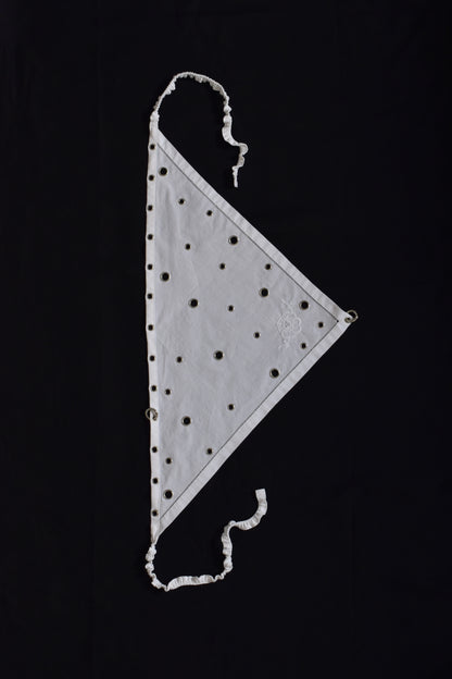 Lotus piercing headscarf French Vintage handkerchief (#1)